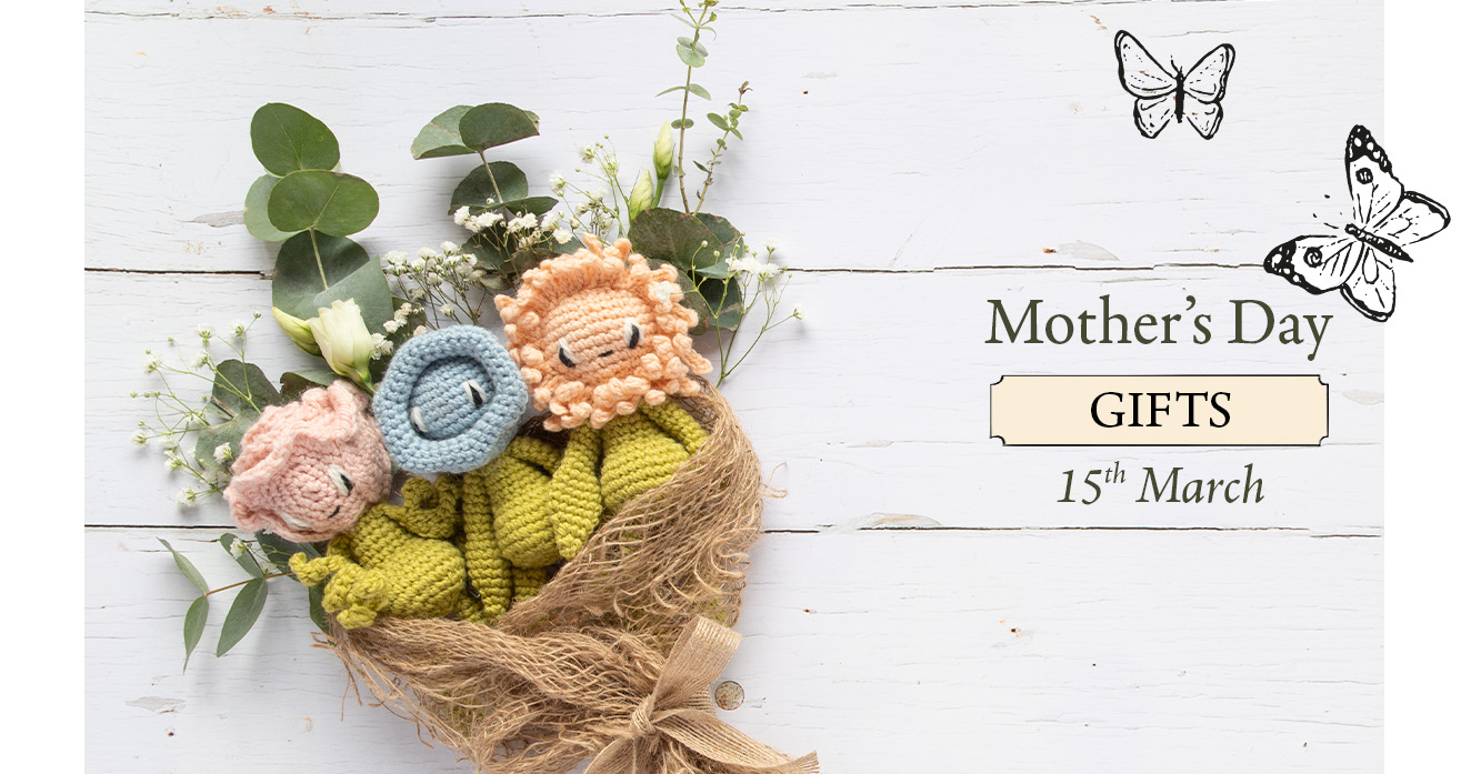 Mothers Day crochet pattern gifts flowers toft